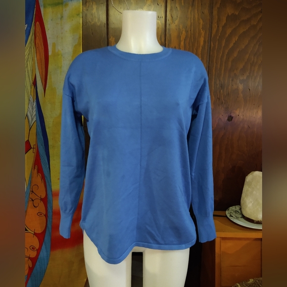 Size S blue casual Lightweight crew neck Sweater Relaxed fit - Picture 2 of 10